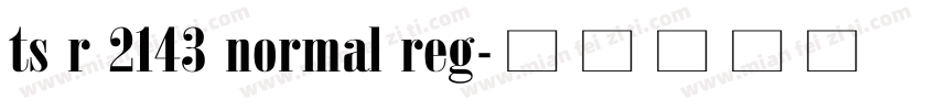 ts r 2143 normal reg字体转换